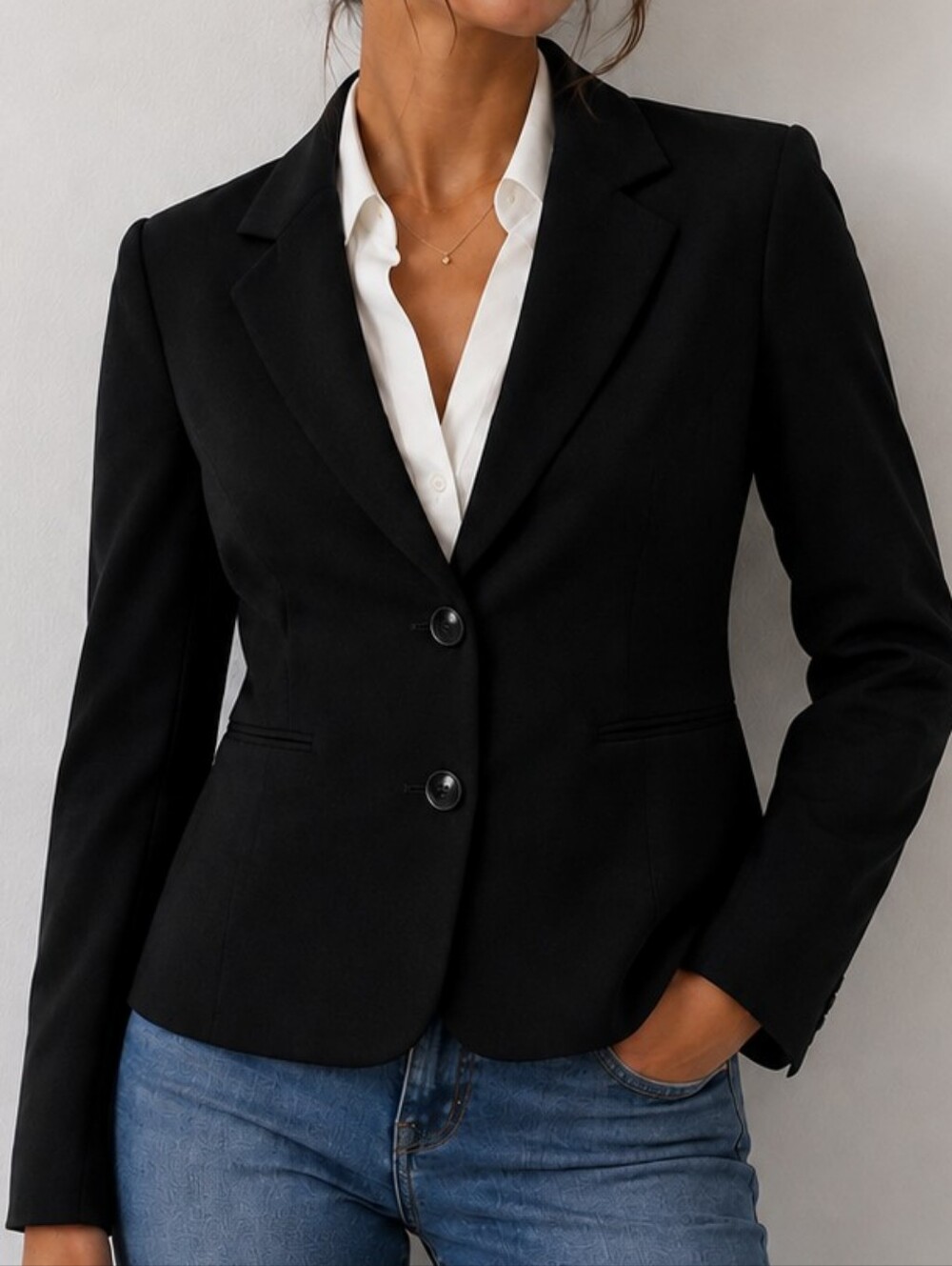 Charter Club Women’s Black Tailored Blazer Size 6 Classic Career Business Jacket
